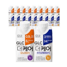 [G] 빙그레 GLC 더케어 200ml 당뇨 영양식 9팩 + 완전균형식 9팩 (총 18팩), GLC 더케어 200ml 당뇨 영양식 9팩 + 완전균형