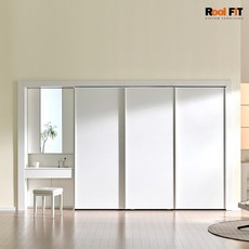 화이트스톤 슬라이딩 화장대 붙박이장_300cm (10자)