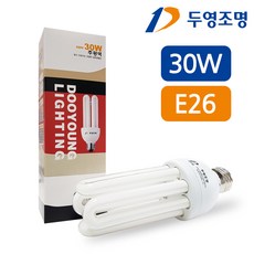 두영조명 삼파장 전구 EL 30W E26, 1개, 전구색
