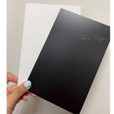 Fion 厚卡-單面黑卡420磅-0.6mm厚卡-明信片/小卡/白卡/底卡/黑色卡紙, 1個, 10.5x14cm-50張