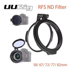 UURIG RFS 시스템 브래킷 필터 72 신속한 82MM 67 DSLR 어댑터 77 카메라 플립 58 스위치 ND 액세서리, 1개