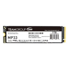 TEAMGROUP MP33 256GB SLC 캐시 3D NAND TLC NVMe 1.3 PCIe Gen3x4 M.2 2280 인터널 솔리드 스테이트 드라이브 SSD 읽기/쓰기, Modern, 1TB