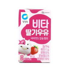 청정원 비타딸기우유, 72개, 140ml