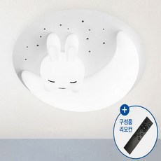 모든조명 LED 달토끼 키즈방등 75W 디밍 삼색변환, 화이트