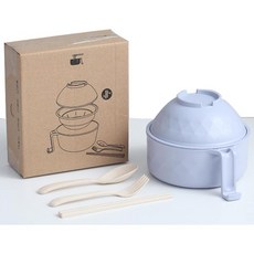 레이론 라면 조리기 그릇 세트 젓가락 포함 33온스 전자레인지용 국수 대학 기숙사 필수품 여자용 남자용 아파트 - 블랙, Blue, 1개