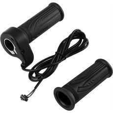 1 쌍 전자 자전거 전체 트위스트 스로틀 핸들 12V-72V 3 핀 스로틀 그립 20 조각 Ebike 전기 자전거 스쿠터 오토바이와 호환용, 검은색, 강철