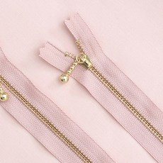 패션스타트 YKK 정품 골드 20cm 지퍼 3호 소품 의류 포인트용 클로즈형 지퍼 10개 세트, 1개, 모노D핑크