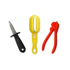 MS리빙코리아 어패류 손질 도구 시리즈 모음 조개칼 꼬막가위 꼬막까기 생선비늘칼, 2 조개칼, 1개