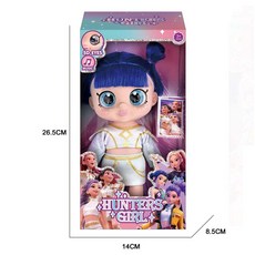 틴다샵 헌트릭스인형 케이팝데몬헌터스 케데헌 굿즈, 봉투 포장, 1개, 10인치 화이트 헤어 블루 헤어 조이