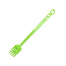 嗨購 21三心叉勺一次性塑膠水果叉子勺子一件式益禾堂奶茶外賣水果茶叉勺, 1個, 綠色簡裝100只