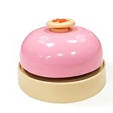 강아지 훈련용 벨 두뇌개발 행동교정 벨, 1개, 핑크