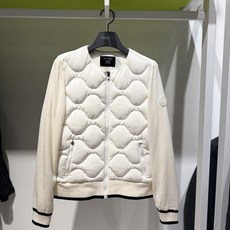 엘르골프 여성 겨울 물력 퀼팅 소매니트 다운점퍼 TRN6J82001(101) NC대전유성