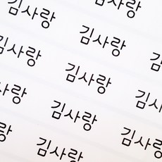 네임코코 중형 방수 네임스티커, 200-중형투명 그림없음
