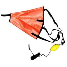 프리미엄 바다 앵커 Drogue 요트 표류 양말 및 플로트 토우 로프, PVC, 오렌지