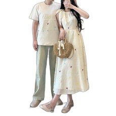 커플 시밀러룩 신혼여행 셔츠 휴양지 드레스 호캉스 패밀리룩 하와이안 웨딩촬영 긴팔 원피스 반팔