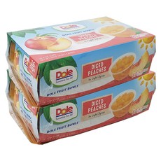 돌 다이스 컵 복숭아 16개입, 2팩, 113g