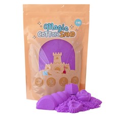 따블리에 매직 코튼 샌드 모래놀이 촉촉한 색모래 8색, 1개, 1kg, 퍼플