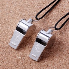 스틸 호루라기 목걸이 호신용 2p 어린이 여성 유아