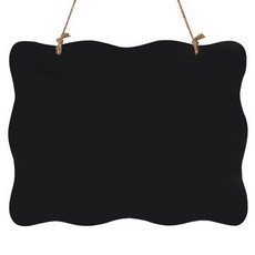 可掛式雙面留言黑板 留言板 展示牌 告示牌 廣告黑板 掛式黑板 菜單 價目板, 波浪款（一入，雙面可書寫）