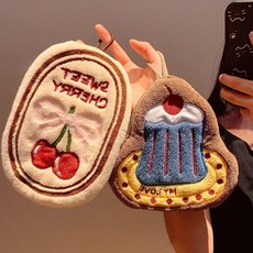 귀여운 장갑 주전자 수건 2종세트 주방 핸드타올, 15x10cm, 1개, 체리+케이크 2개세트