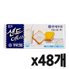 해태제과 샌드에이스 우유크림, 51g, 48개