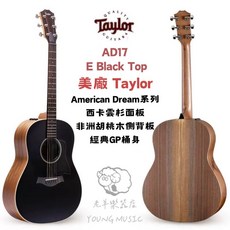 TAYLOR AMERICAN DREAM 美國夢 美廠 電木吉他 AD17E-BLK 全單 老羊樂器店 現貨特價, 1個