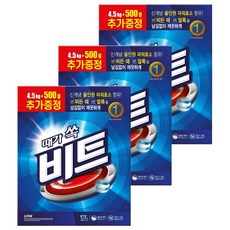 비트 분말 세탁세제 4.5kg+500g 지함, 3개, 5kg