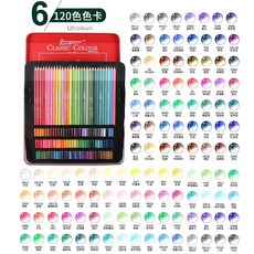 喬爾喬內色鉛筆 鐵盒裝 彩色鉛筆 三角色鉛筆, 1個, 120色，油性，紅盒, 120