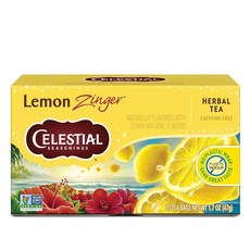 Celestial Seasonings Lemon Zinger 허브 티 카페인 프리 티백 20개 박스 셀레셜시즈닝스 11st_amz 249321 3925932436, 레몬, 단일 사이즈