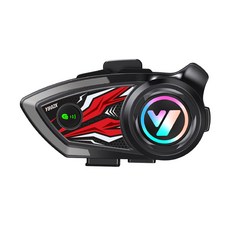 聆翔 Y802X 安全帽式藍牙耳機 摩托車對講機 IPX6防水 CVC降噪, 音樂版, 美式漫畫風貼紙, Y802X-musicS02