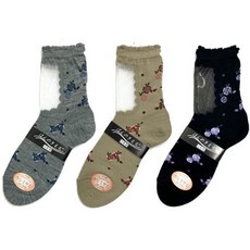 일본 수입 시스루 캐시미어 혼방 로즈 양말 (4컬러)