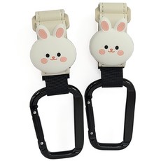 유모차 다용도 가방고리 가방걸이 빅카라비너, 토끼, 2개