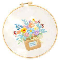 레아채 DIY 미니가든 자수, 플라워데이, 1개