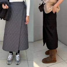 골프 패딩 랩 스커트 롱