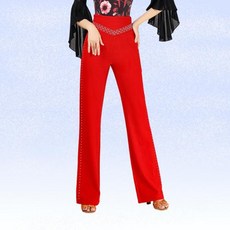 여성 사교댄스바지 라틴댄스복 바지 스퀘어 댄스 라틴 연습 삼바 차차 볼룸 라인스톤 코스튬, 5XL 사이즈, 30)4