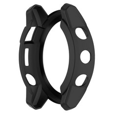 Garmin Tactix 7 – Pro Edition TPU 半包保護殼 鎧甲錶殼 防摔 邊框 軟殼, 黑色, 1個