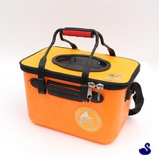 BS 자동문 하드케이스밑밥통 24L 오렌지 루어낚시용품 접이식가방, 1개