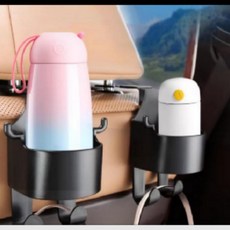 차량용 뒷좌석 컵홀더 트레이 멀티 음료 거치대 헤드레스트 수납 선반 자동차 뒷자리 테이블, 본품