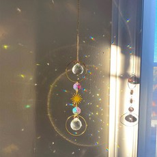 크리스탈 태양 포수 프리즘 레인보우 메이커 Lightcatcher Boho 창 옷걸이 자동차 액세서리 매력 홈 펜던트 장식, 05 AB color