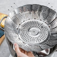 萬能通用型蒸架 蒸籠蒸盤 家用圓形蒸瀝水籃 蒸糯米飯, 1個, 老款小蒸籠+無手提+無支架 1個裝 ,304多用蒸籠/可蒸米 活動僅今曰