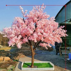 대형 벚꽃나무 인조 식당 벚나무 장식 조경 가짜 핑크, 2. 2.0m x 1.5m(원형), 1개, 원형 1.5m 높이 1m 너비