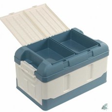 더캔피 2단 접이식 트렁크 정리함 40L 차량용신발보관함