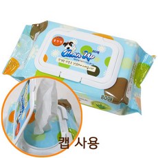카미오 반려동물 다목적 물티슈 캡형 80매, 1개