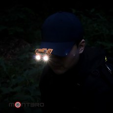 montero 모션 헤드랜턴 캡 모자랜턴, 그레이, 1개