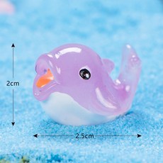 PJ小舖 海洋生物微景觀擺飾, 紫色海豚/UG027004