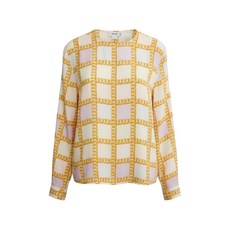 셀린느 중고 1970s printed silk top