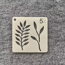 꽃 자연 동물 스텐실 도안 다회용 두꺼운 재사용, 1박스, 52
