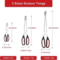 손잡이가 있는 음식 주방 베이킹 로스트 클립 로티세리 집게 그릴 구운, M, 1개