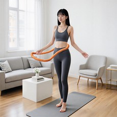 AURURA 다이어트 호스 스프링 훌라후프 소프트 훌라후프 뱃살 운동기구 고탄성 훌라후프 실내 운동기구 성인 훌라후프1.5kg, 오렌지색, 1개, 1.5kg