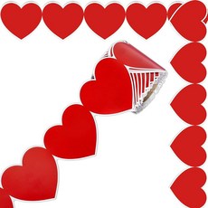 Whaline 2.9m(65.6피트) 다채로운 퍼즐 하트 게시판 테두리 자폐증 인식 다이 컷 트림 테두리 롤 학교 교실 칠판 장식용